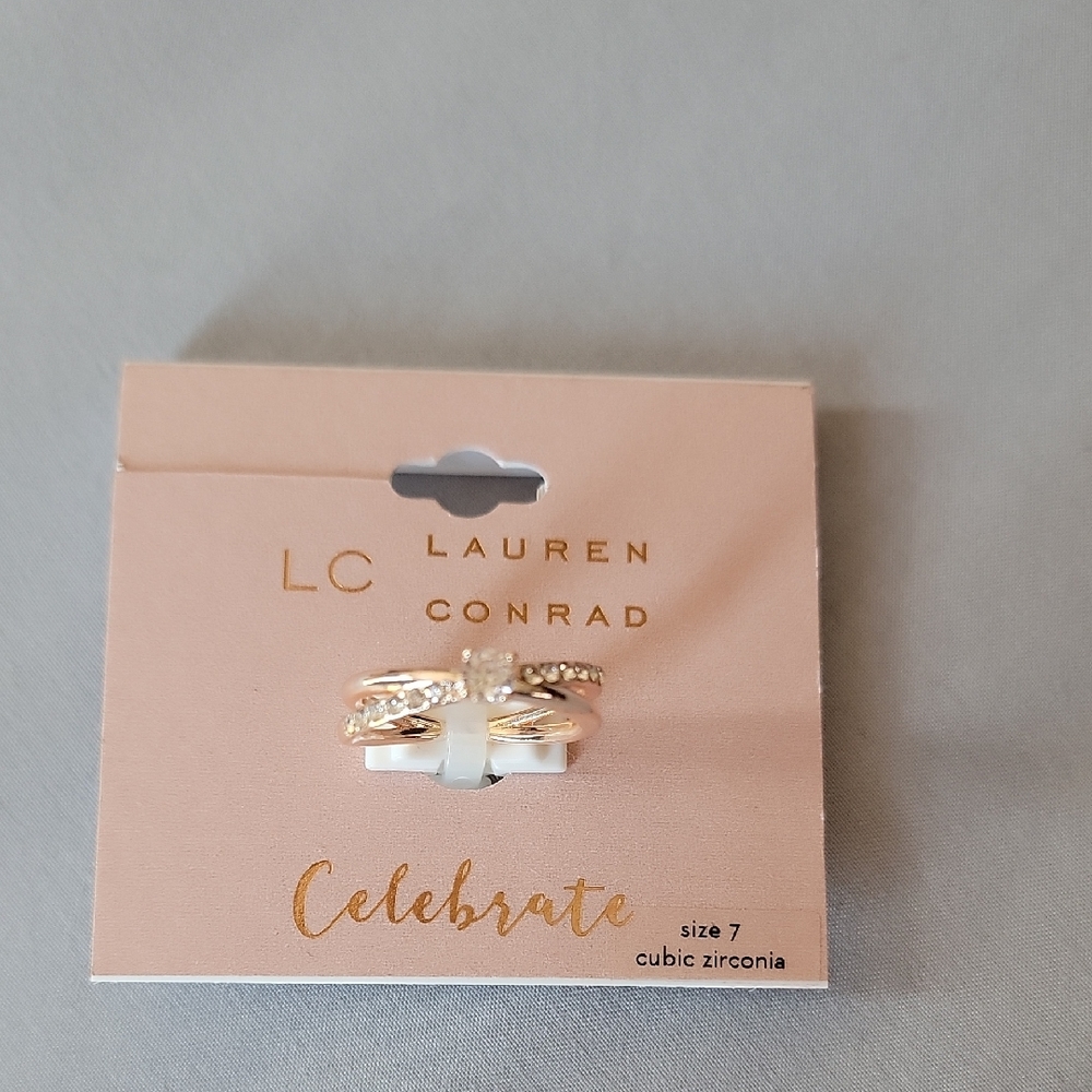 Gold-Tone Ring Set with Cubic Zirconia